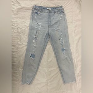 Distressed High Rise Skinny Jeans